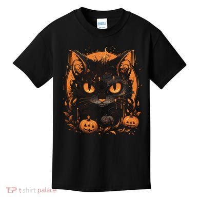 Halloween Cat Pumpkins Kids T-Shirt