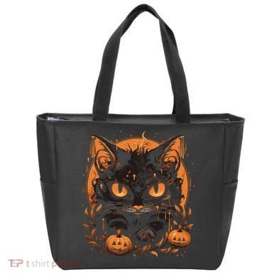 Halloween Cat Pumpkins Tote Bag