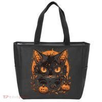 Halloween Cat Pumpkins Tote Bag thumb 0