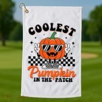 Halloween Coolest Pumpkin In The Patch Golf Towel thumb 1