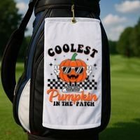 Halloween Coolest Pumpkin In The Patch Golf Towel thumb 2