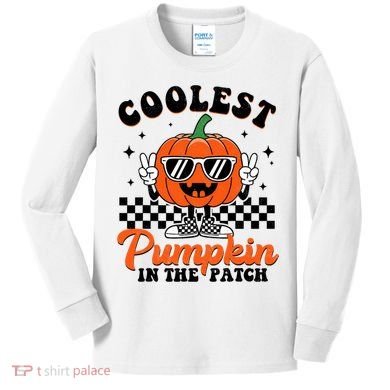Halloween Coolest Pumpkin In The Patch Kids Long Sleeve Shirt
