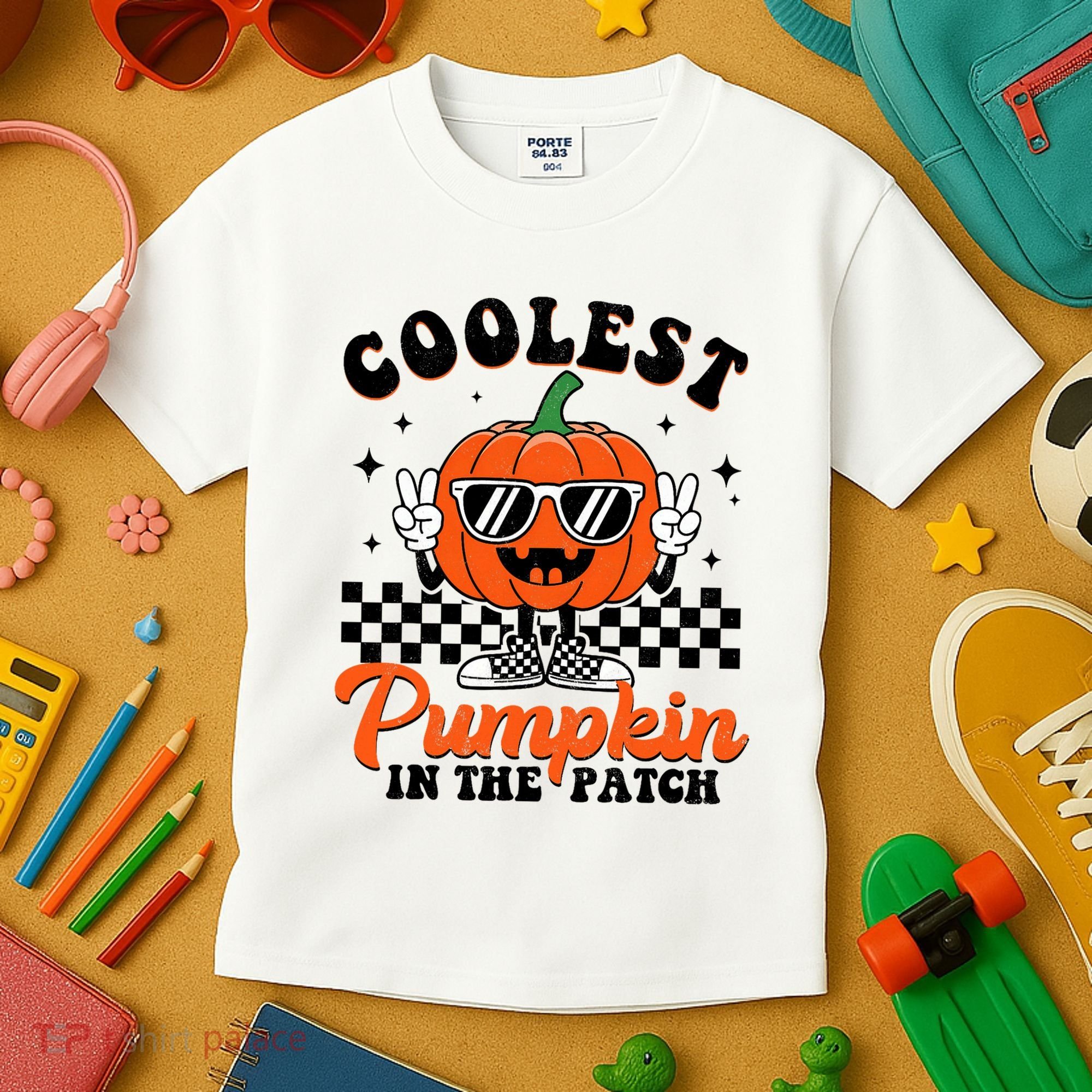 Halloween Coolest Pumpkin In The Patch Kids T-Shirt