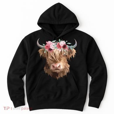 Highland Cow Painting Hoodie