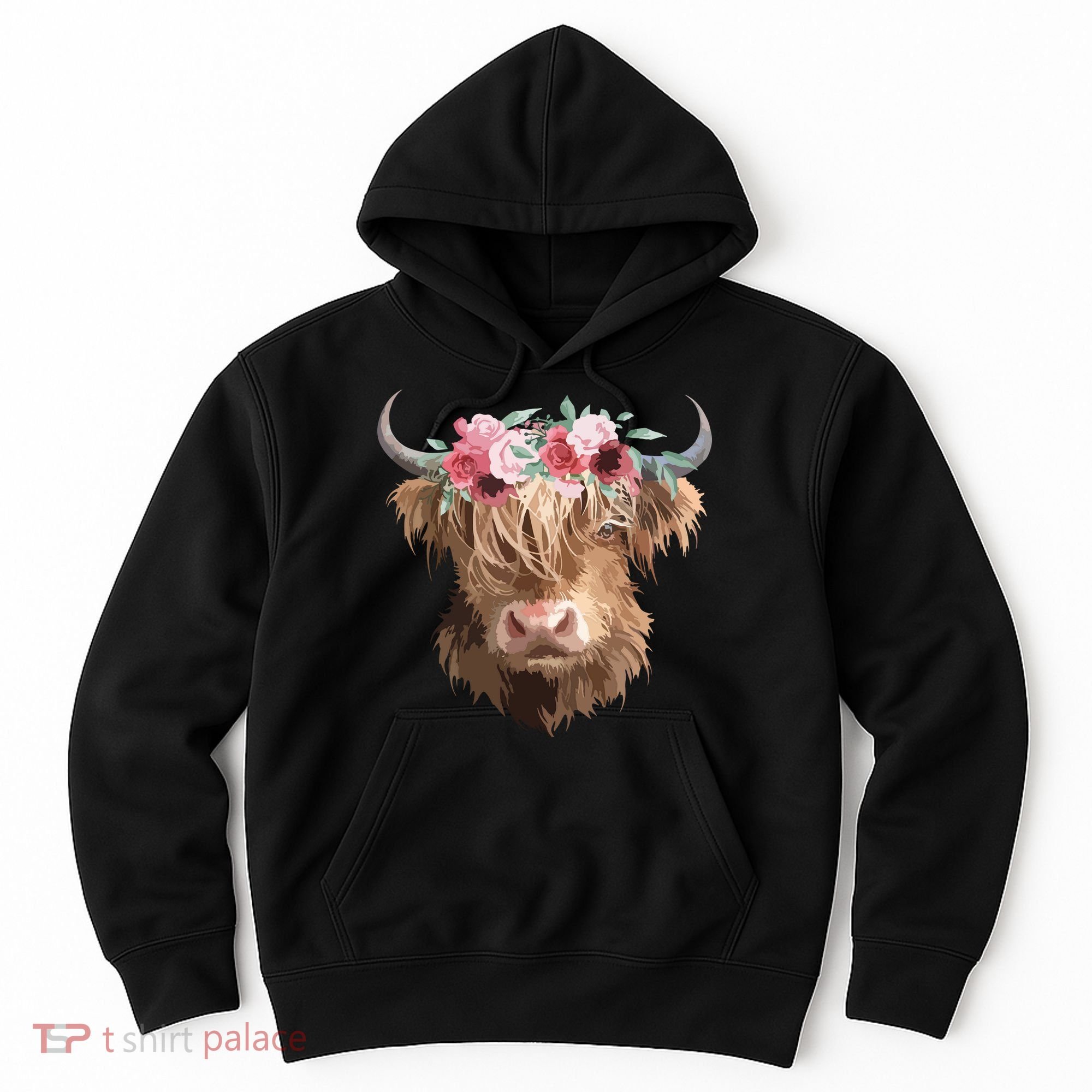 Highland Cow Painting Hoodie