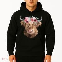 Highland Cow Painting Hoodie thumb 2