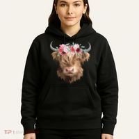 Highland Cow Painting Hoodie thumb 5