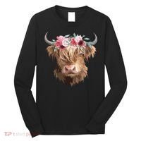 Highland Cow Painting Long Sleeve Shirt thumb 0
