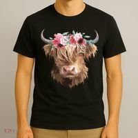 Highland Cow Painting T-Shirt thumb 3