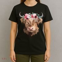Highland Cow Painting T-Shirt thumb 4