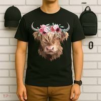 Highland Cow Painting T-Shirt thumb 6