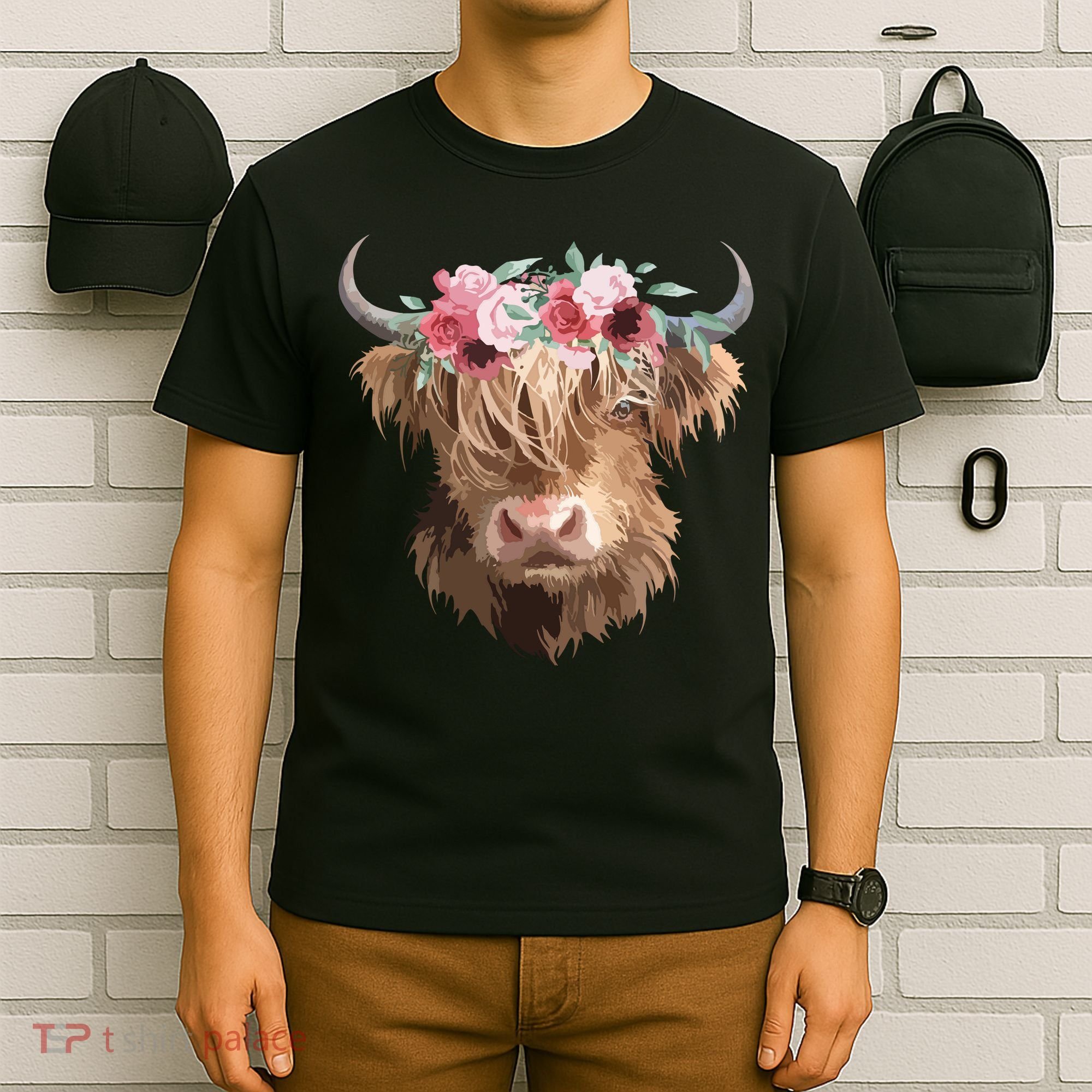 Highland Cow Painting T-Shirt
