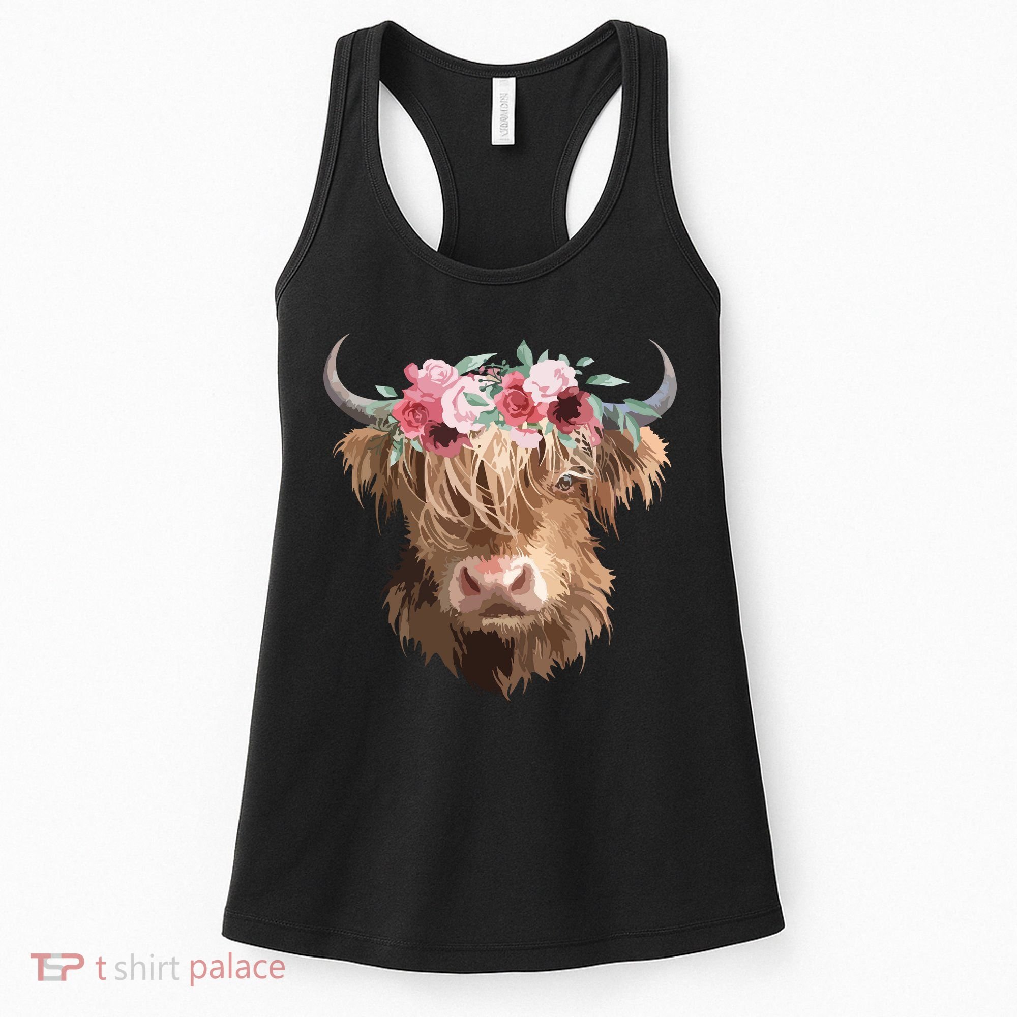 Highland Cow Painting Women's Tank Top