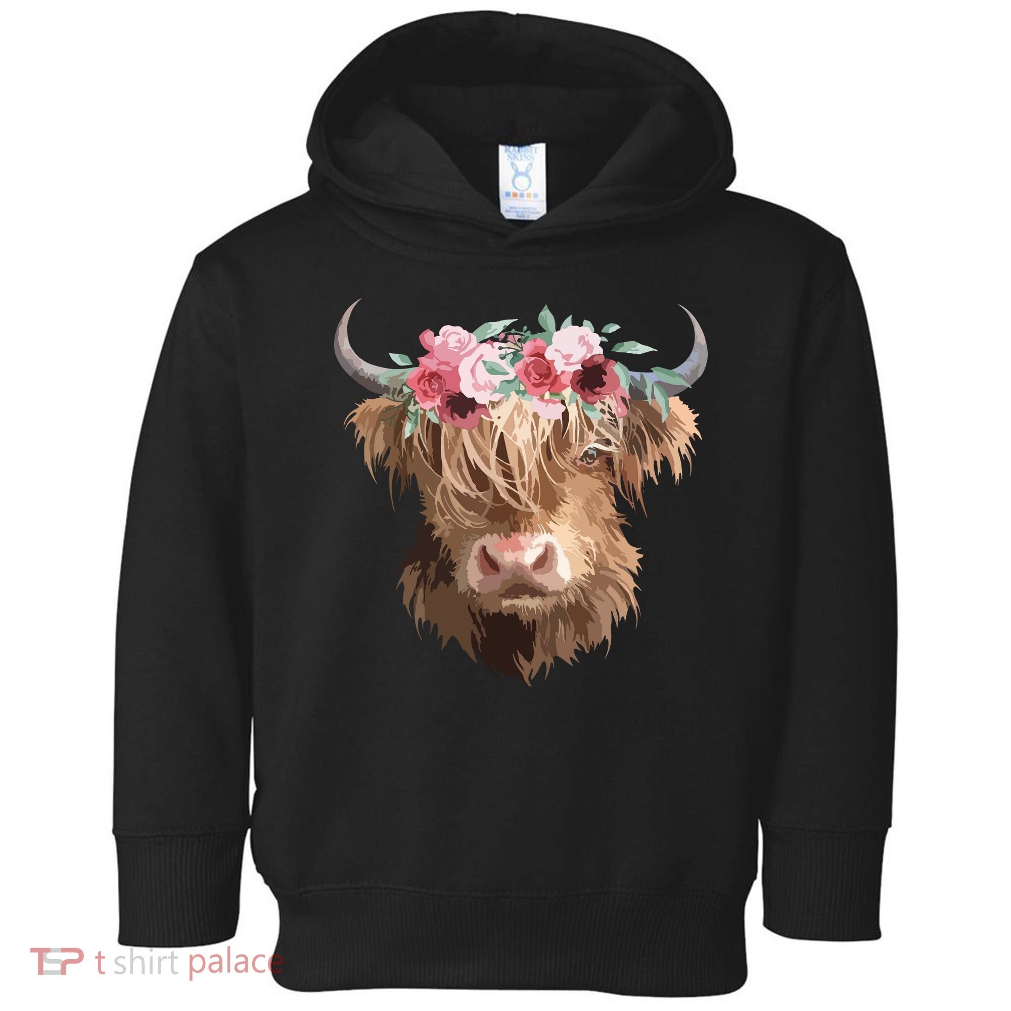 Highland Cow Painting Toddler Hoodie