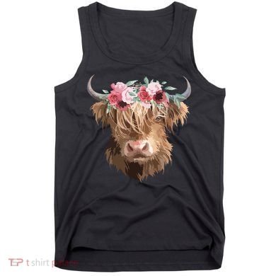 Highland Cow Painting Tank Top