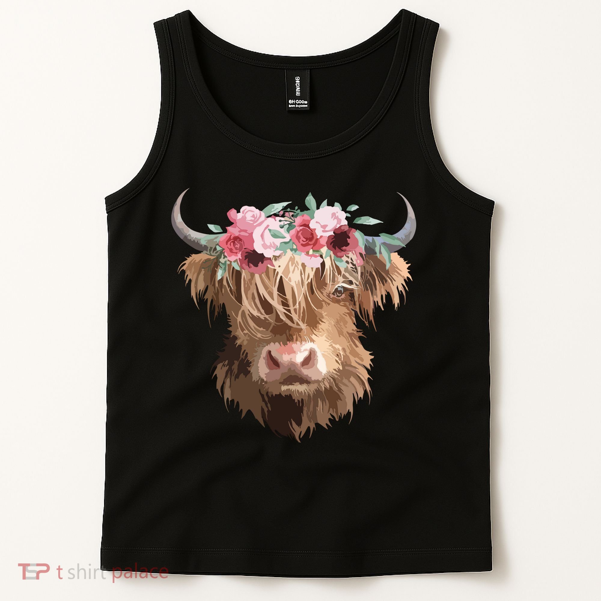 Highland Cow Painting Tank Top