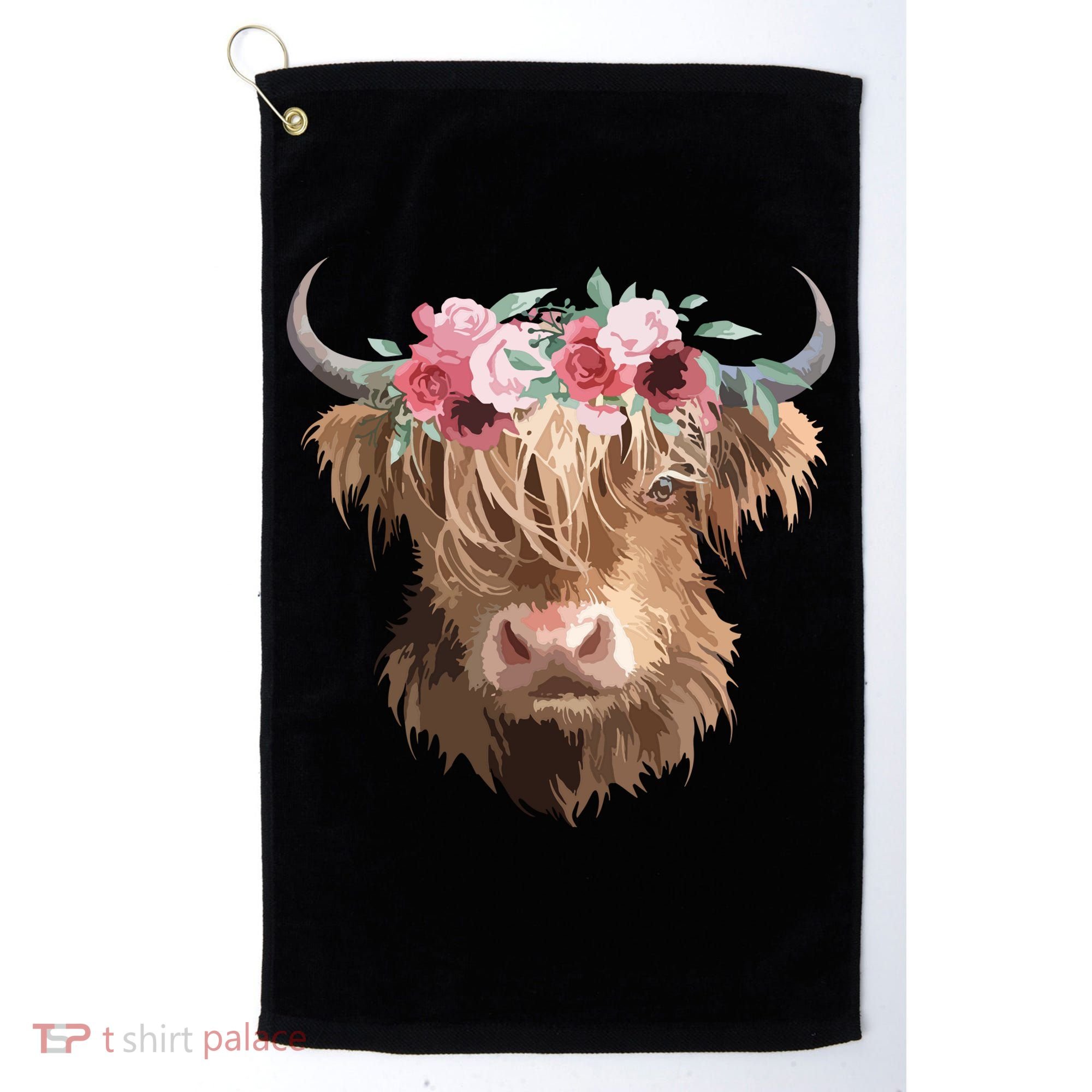 Highland Cow Painting Golf Towel