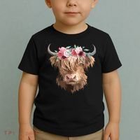 Highland Cow Painting Toddler T-Shirt thumb 2