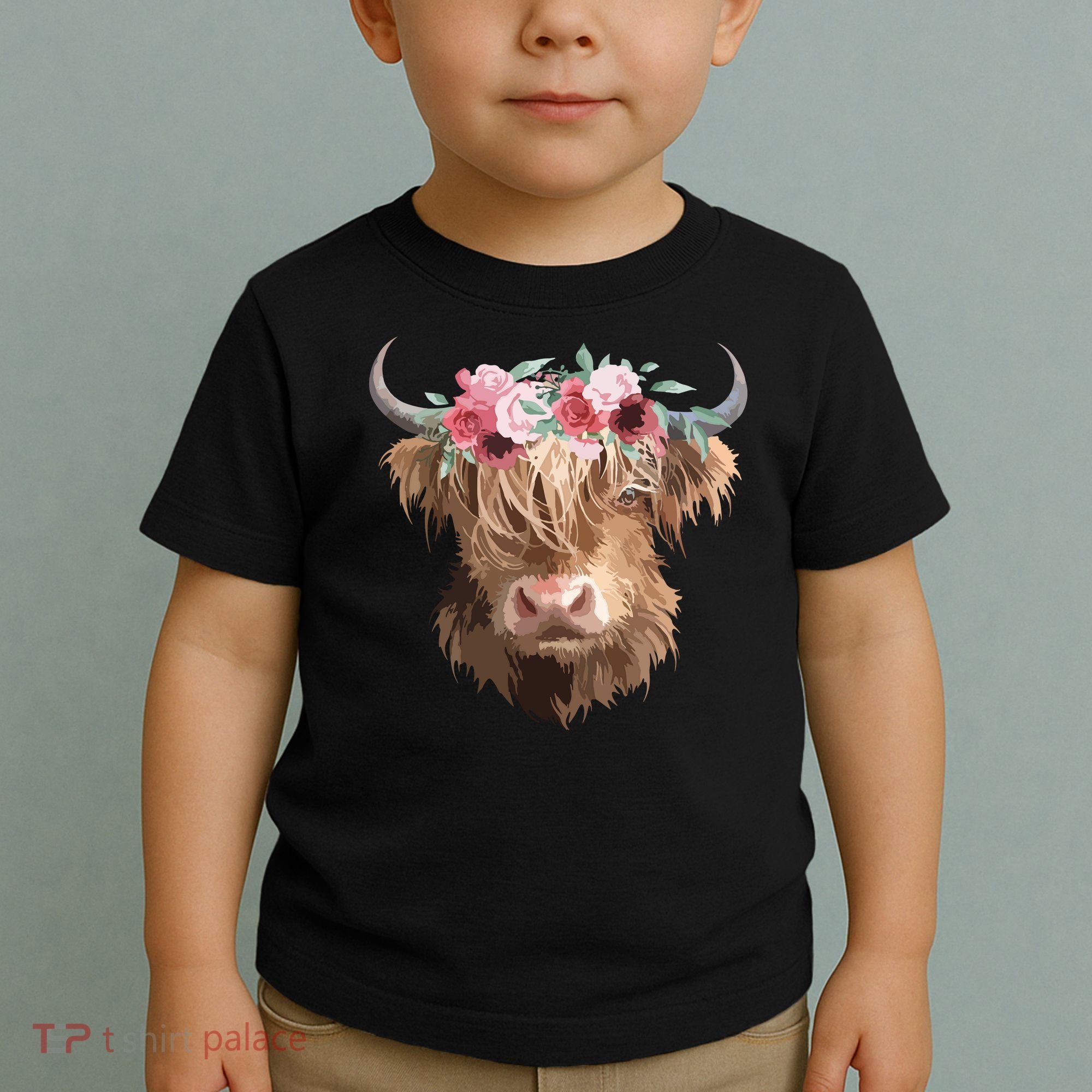 Highland Cow Painting Toddler T-Shirt
