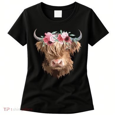 Highland Cow Painting Women's T-Shirt