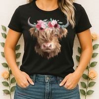 Highland Cow Painting Women's T-Shirt thumb 2