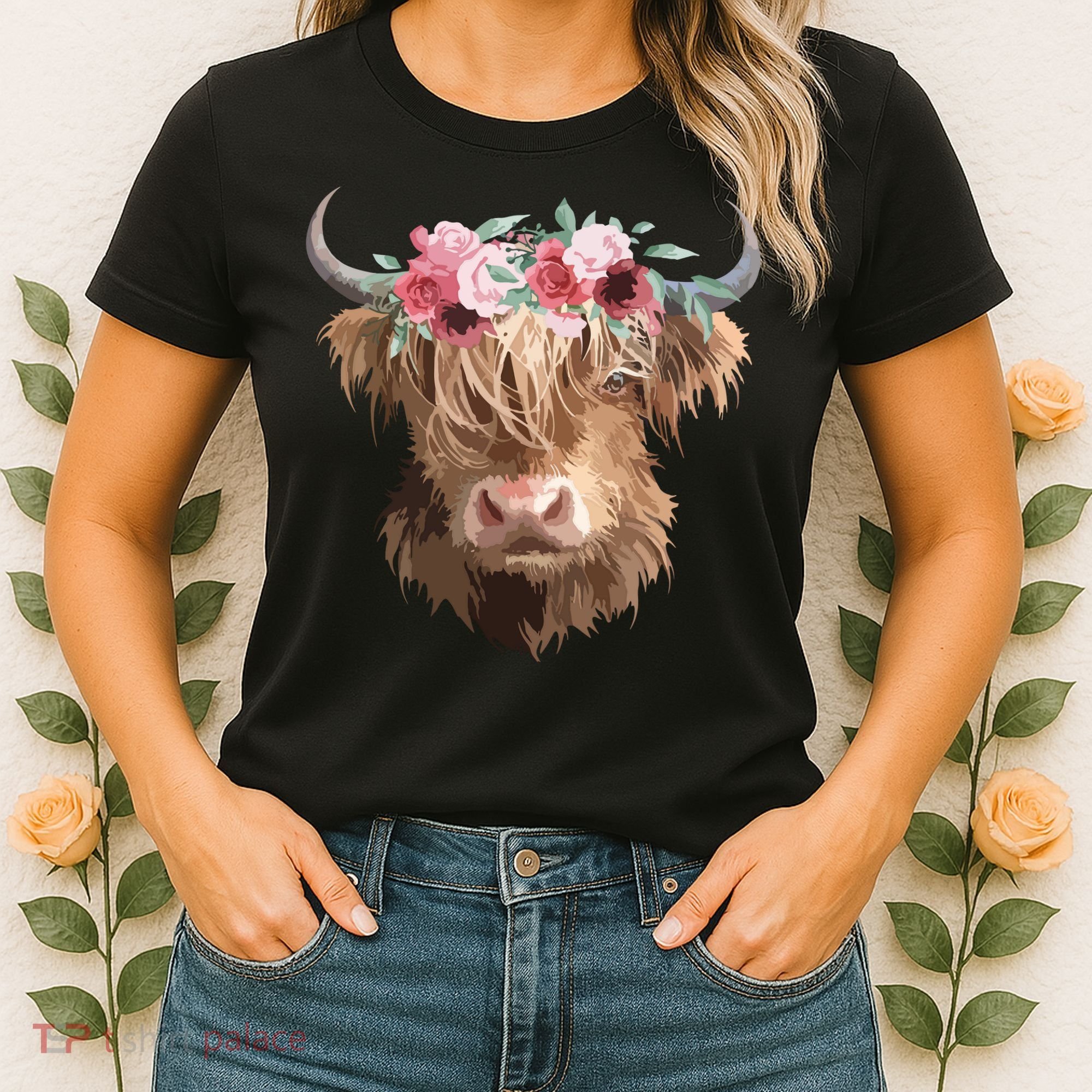Highland Cow Painting Women's T-Shirt