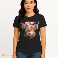 Highland Cow Painting Women's T-Shirt thumb 4