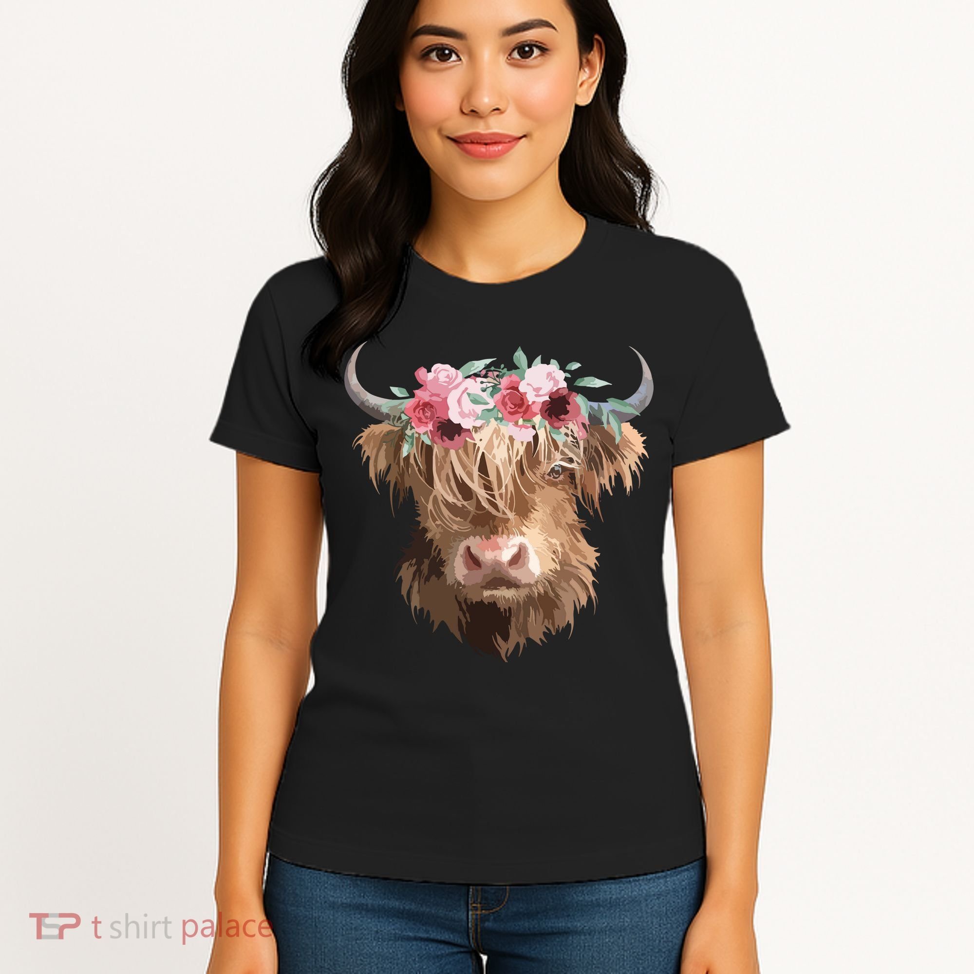 Highland Cow Painting Women's T-Shirt