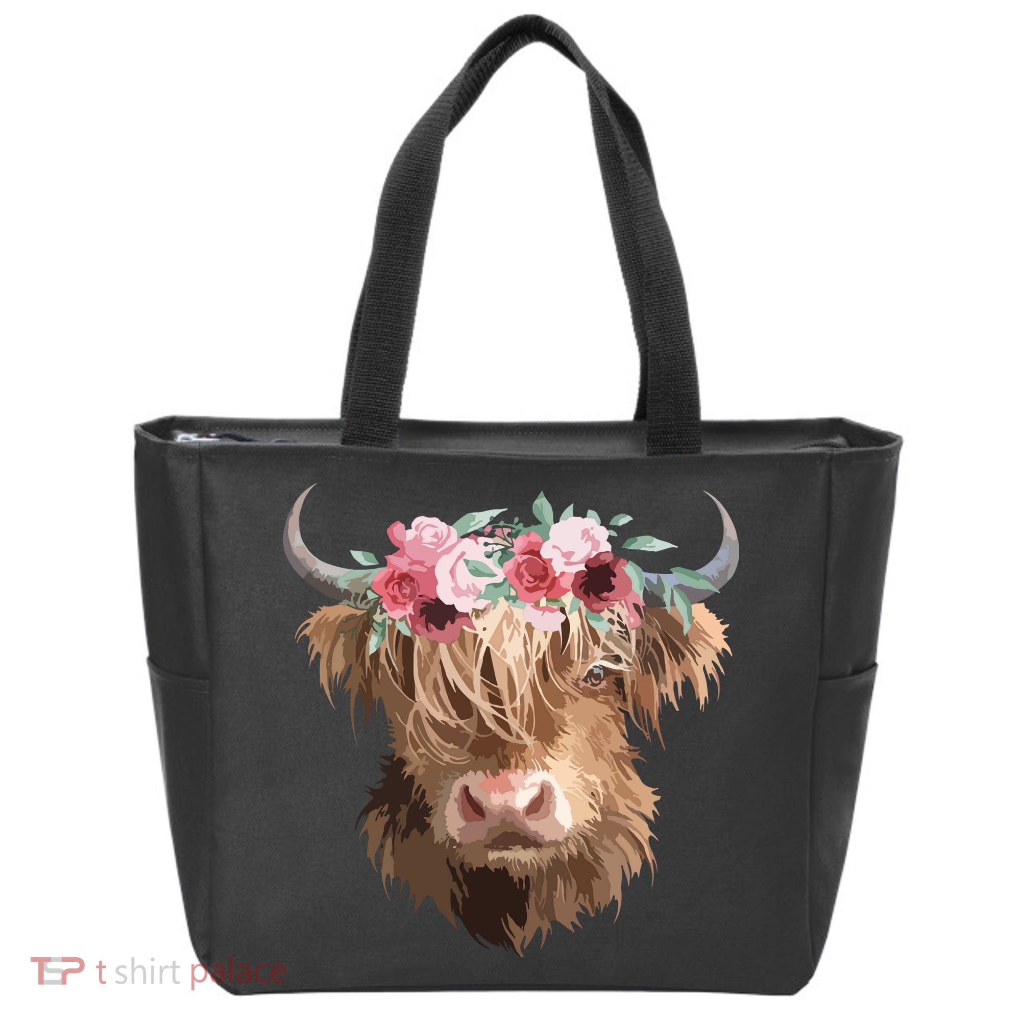 Highland Cow Painting Tote Bag