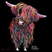 HiGHLaND CoW PRiNT ANiMaL PRiNT BoLLY Stripe Pom Pom Beanie thumb 2