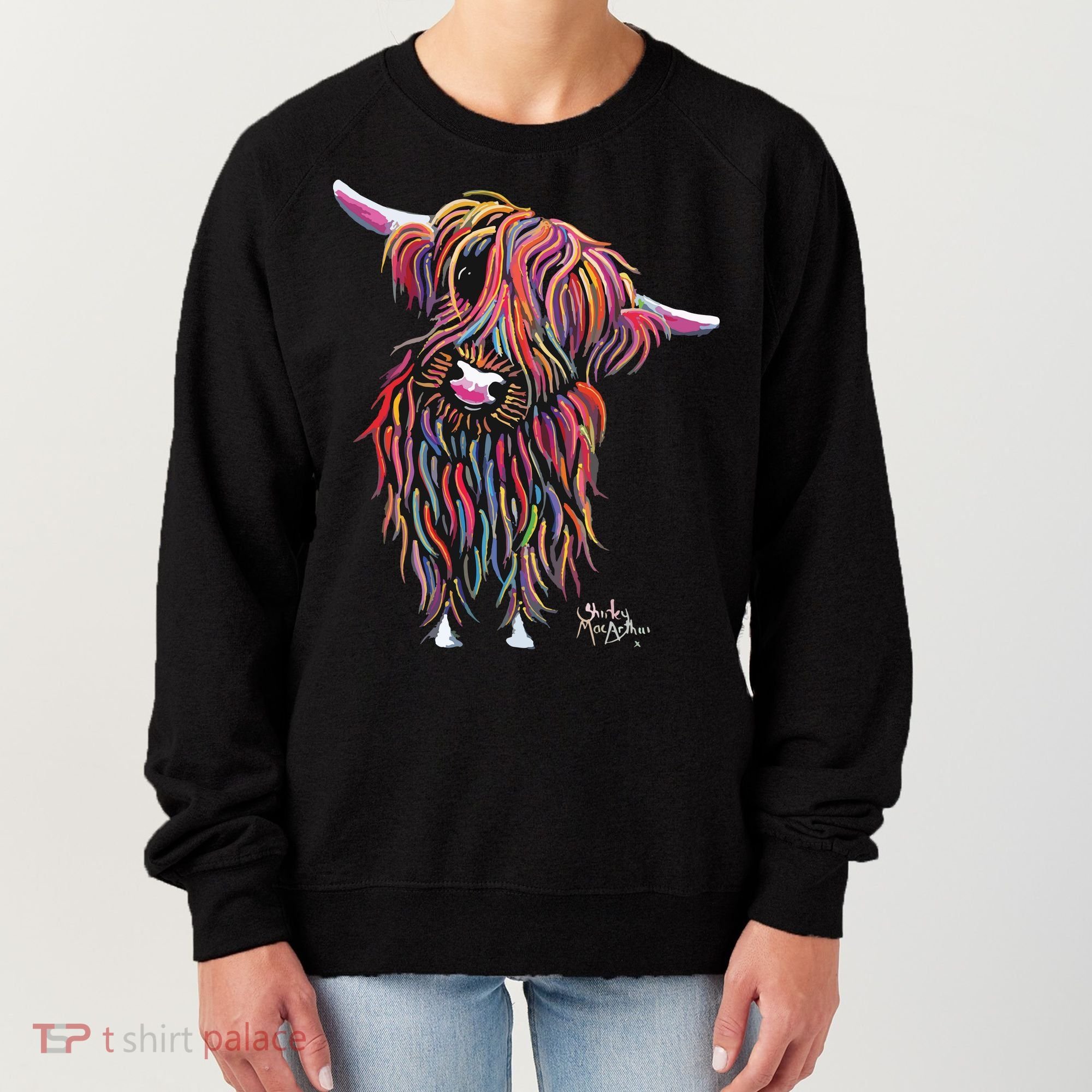 HiGHLaND CoW PRiNT ANiMaL PRiNT BoLLY Women's Sweatshirt
