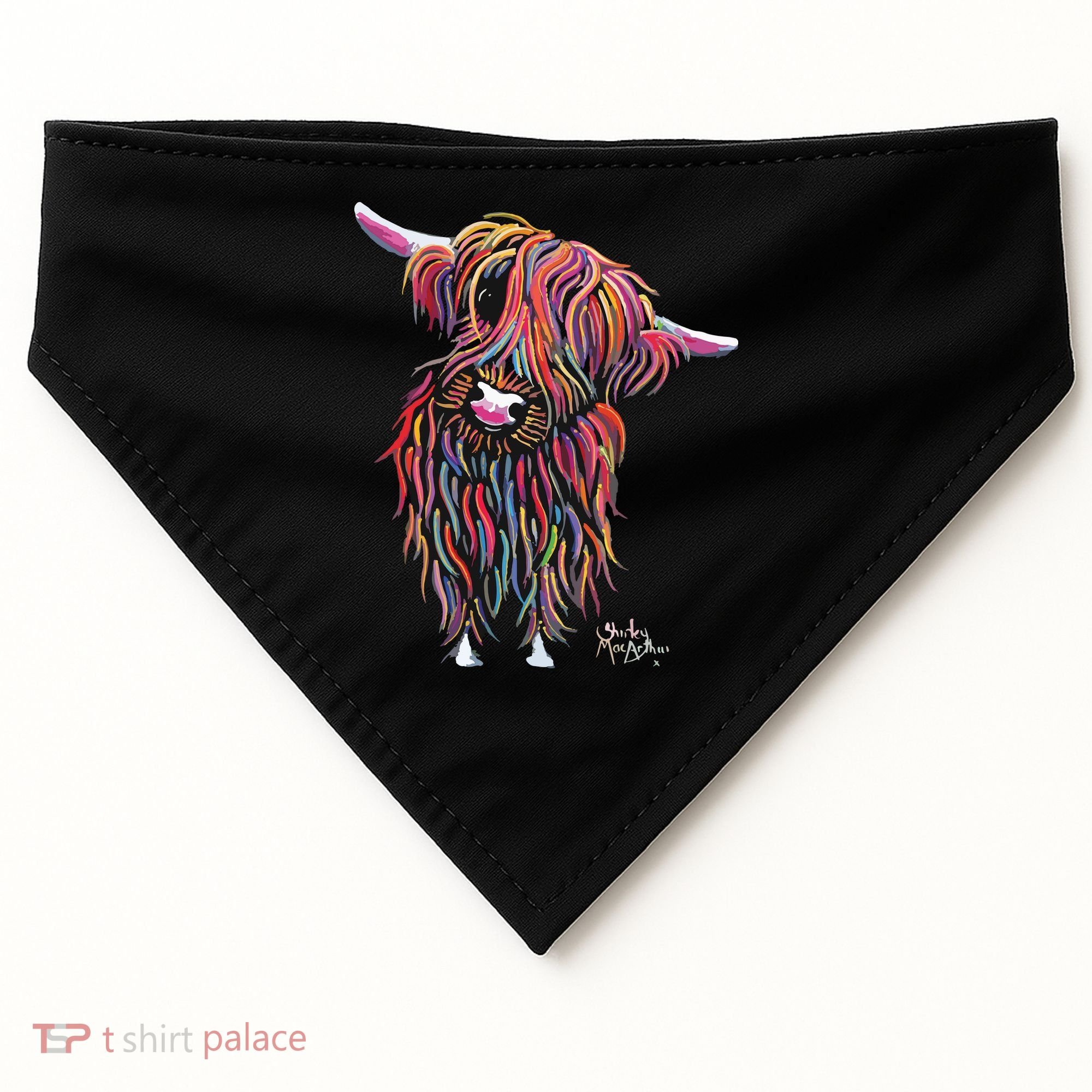 HiGHLaND CoW PRiNT ANiMaL PRiNT BoLLY USA-Made Doggie Bandana
