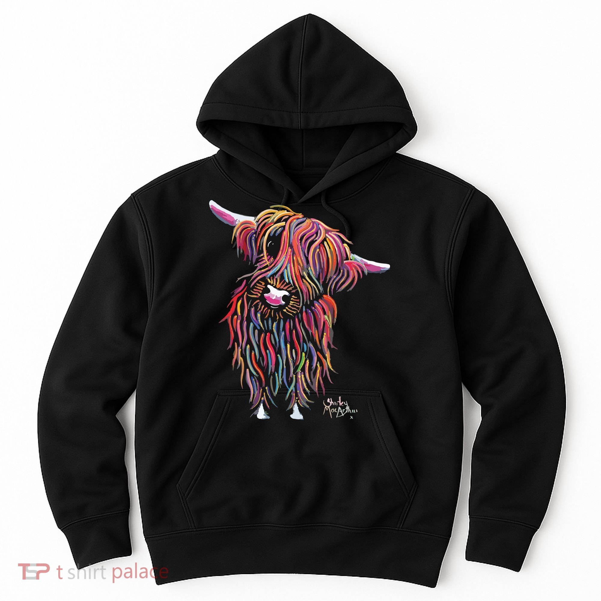 HiGHLaND CoW PRiNT ANiMaL PRiNT BoLLY Hoodie