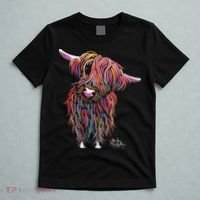 HiGHLaND CoW PRiNT ANiMaL PRiNT BoLLY T-Shirt thumb 5