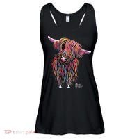 HiGHLaND CoW PRiNT ANiMaL PRiNT BoLLY Ladies Essential Flowy Tank thumb 0