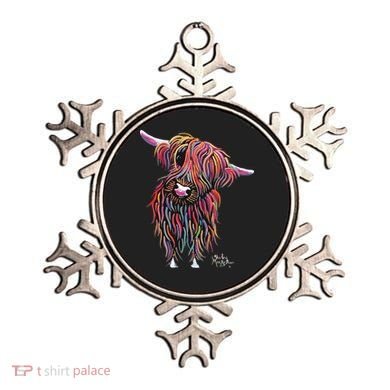 HiGHLaND CoW PRiNT ANiMaL PRiNT BoLLY Ornament