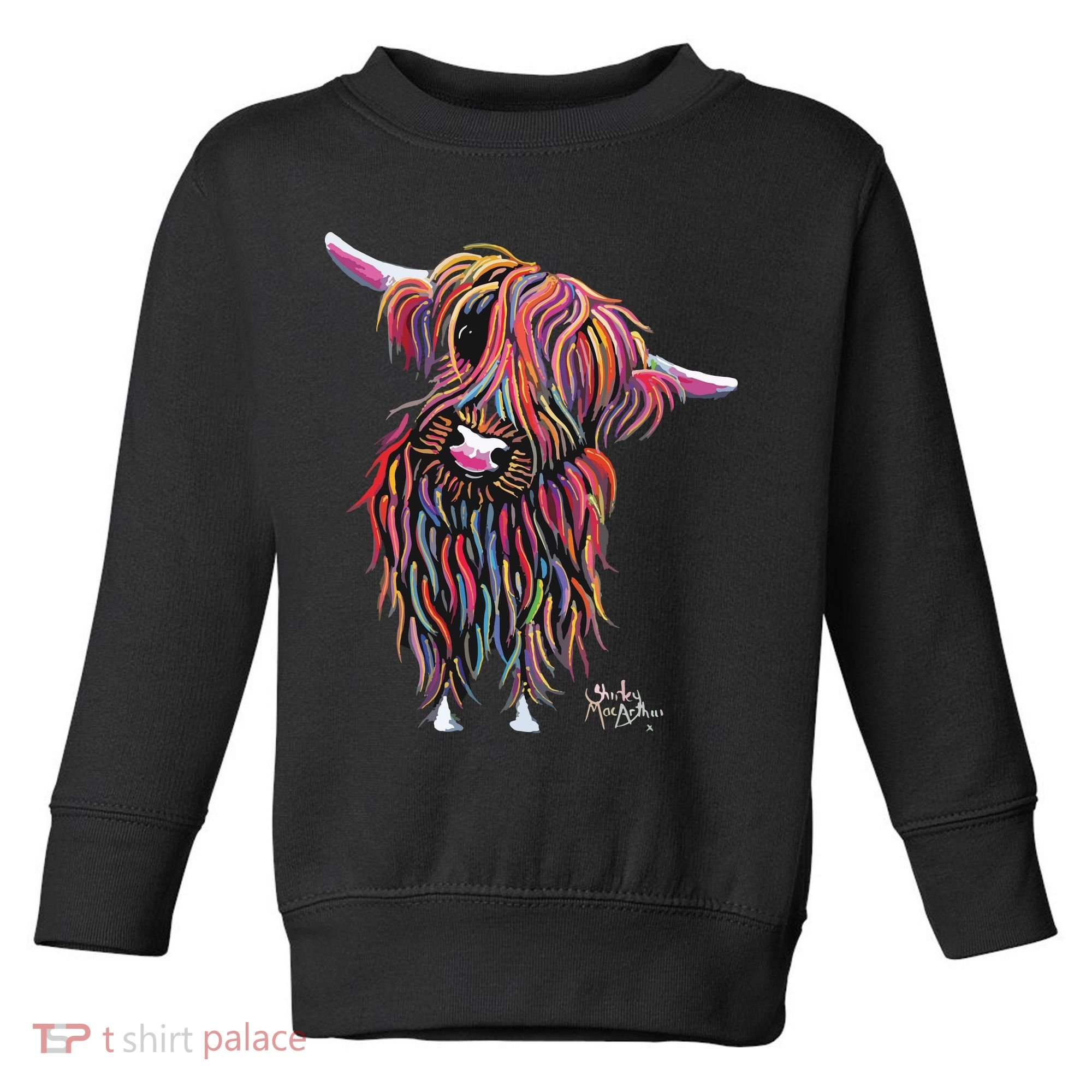 HiGHLaND CoW PRiNT ANiMaL PRiNT BoLLY Toddler Sweatshirt
