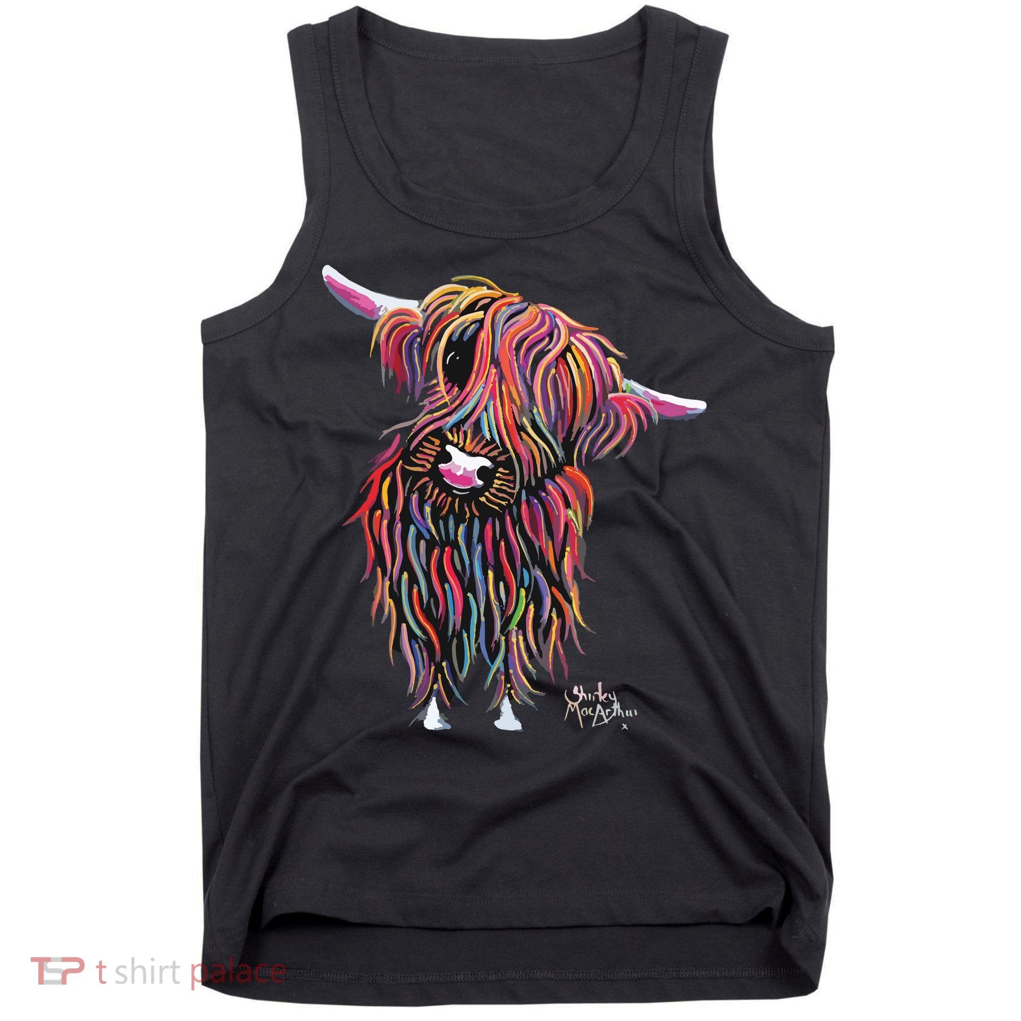 HiGHLaND CoW PRiNT ANiMaL PRiNT BoLLY Tank Top