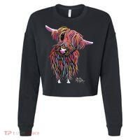 HiGHLaND CoW PRiNT ANiMaL PRiNT BoLLY Cropped Pullover Crew thumb 0