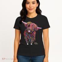 HiGHLaND CoW PRiNT ANiMaL PRiNT BoLLY Women's T-Shirt thumb 4