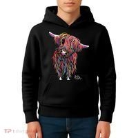 HiGHLaND CoW PRiNT ANiMaL PRiNT BoLLY Kids Hoodie thumb 4