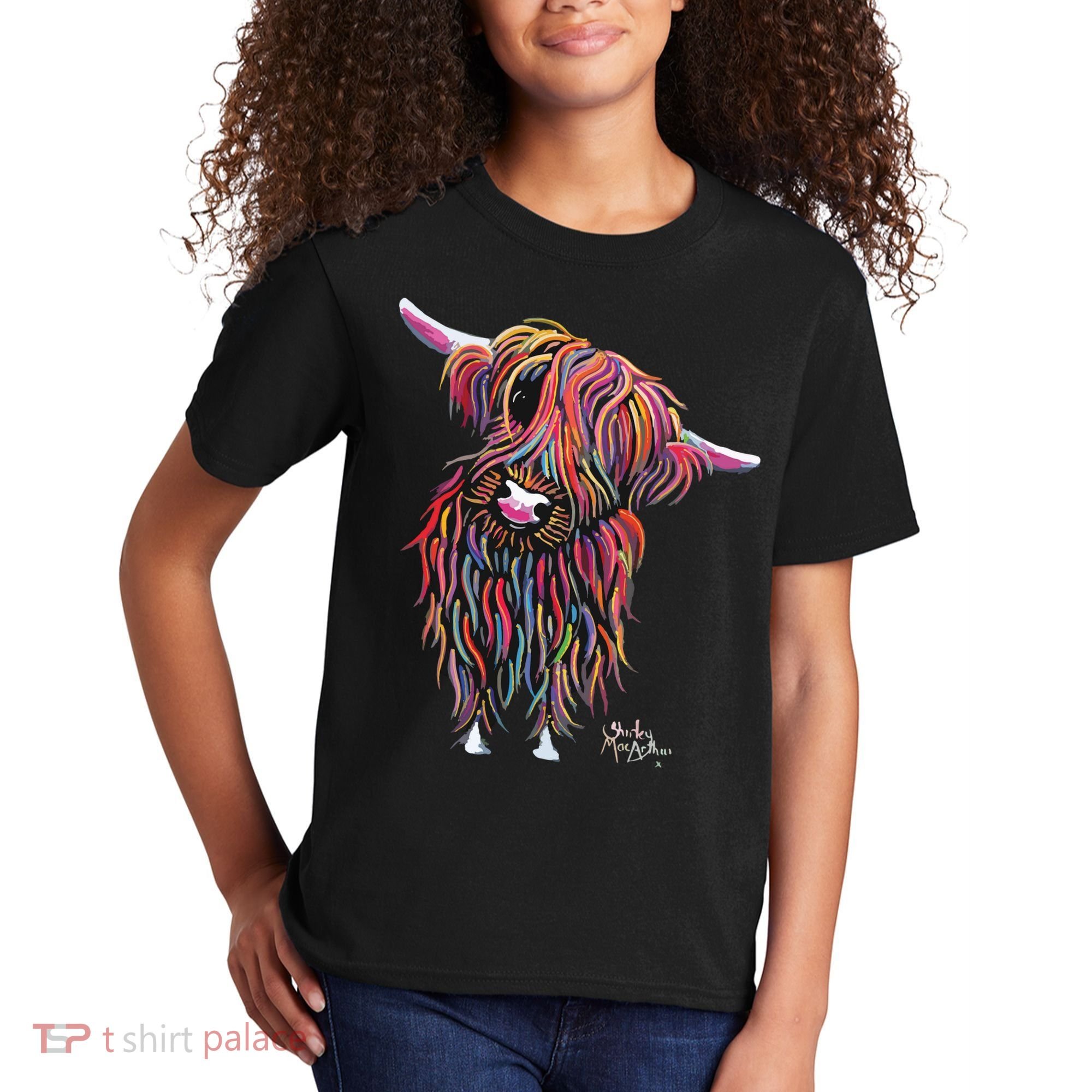 HiGHLaND CoW PRiNT ANiMaL PRiNT BoLLY Kids T-Shirt