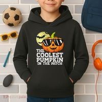Halloween Coolest Pumpkin In The Patch Kids Hoodie thumb 2