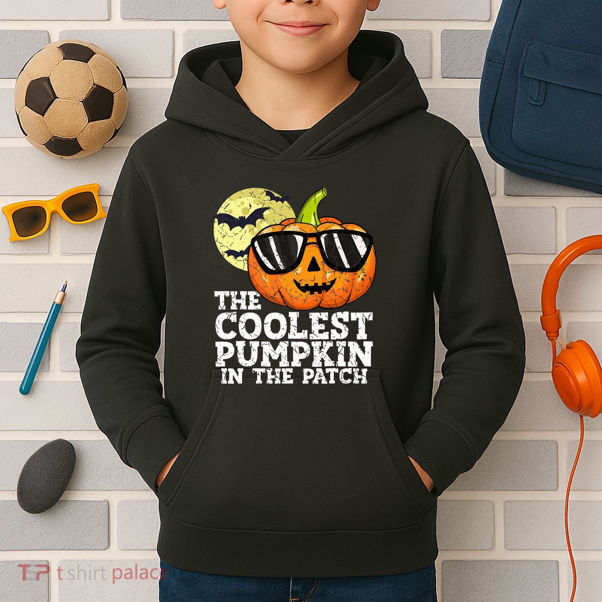 Halloween Coolest Pumpkin In The Patch Kids Hoodie