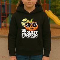 Halloween Coolest Pumpkin In The Patch Kids Hoodie thumb 3