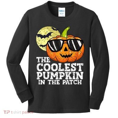 Halloween Coolest Pumpkin In The Patch Kids Long Sleeve Shirt