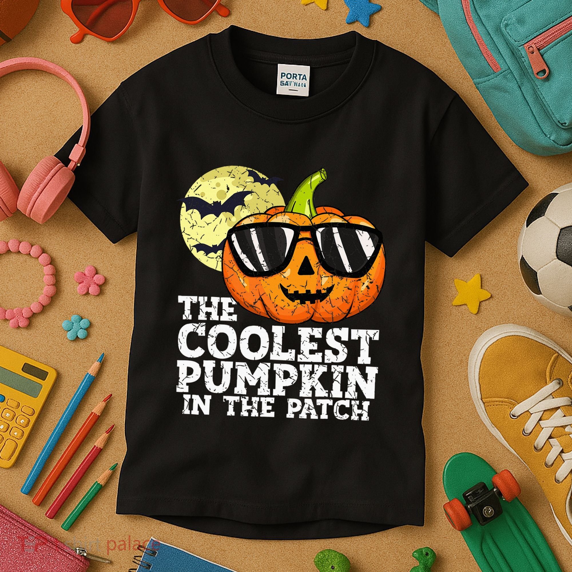 Halloween Coolest Pumpkin In The Patch Kids T-Shirt