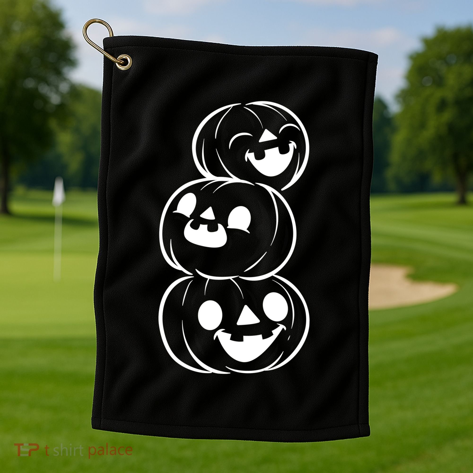 Halloween Cute Pumpkins Golf Towel