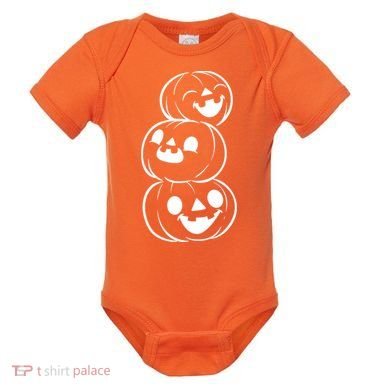 Halloween Cute Pumpkins Baby Bodysuit