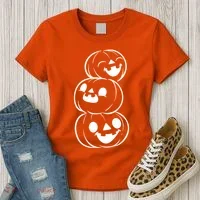 Halloween Cute Pumpkins Women's T-Shirt thumb 3